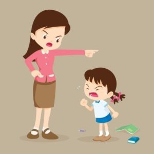 子供を叱る親
