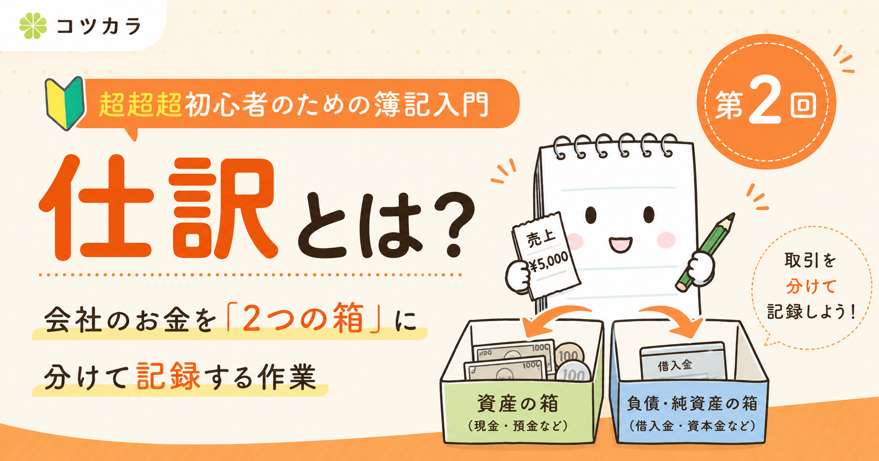 ざっと解説【超初心者のための簿記入門】第2回 仕訳とは？